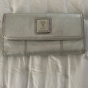 Tignanello metallic silver wallet Gently used